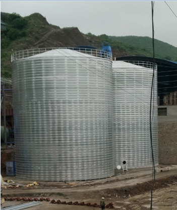 永德粮食钢板仓的安装全过程不用热焊接